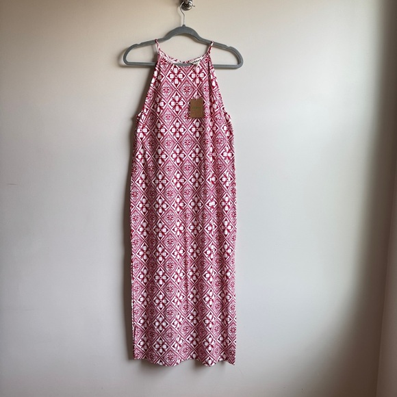 NWT Boden Halter Maxi Dress in Red Floral Tile Size 6 - Picture 5 of 14